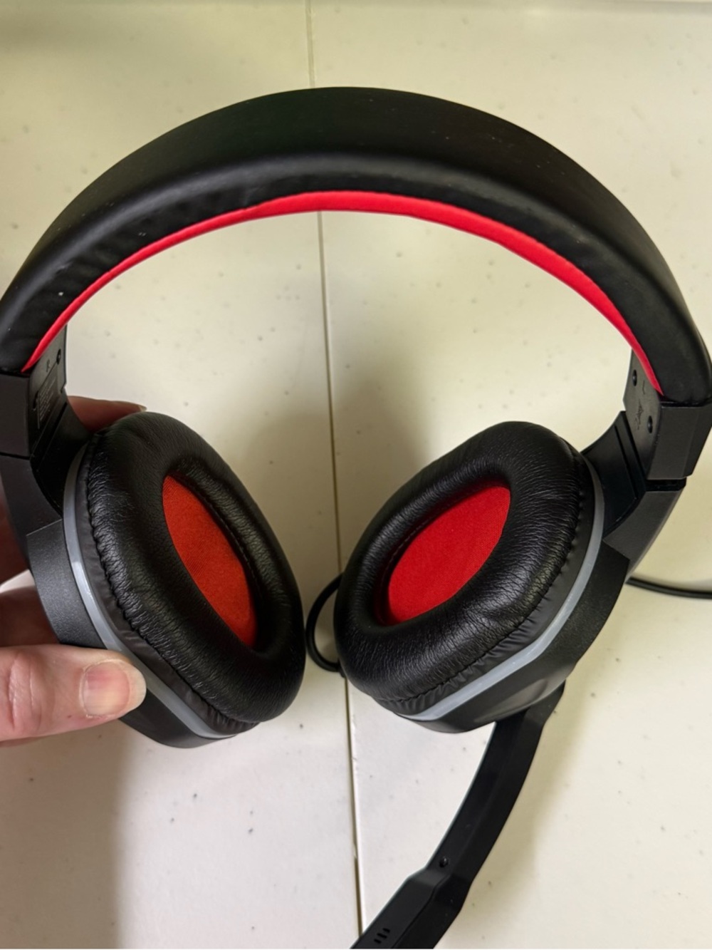 Sound Logic Sonar XT Gaming Headphones W/ Mic NGH 6/1807 Red Black EUC